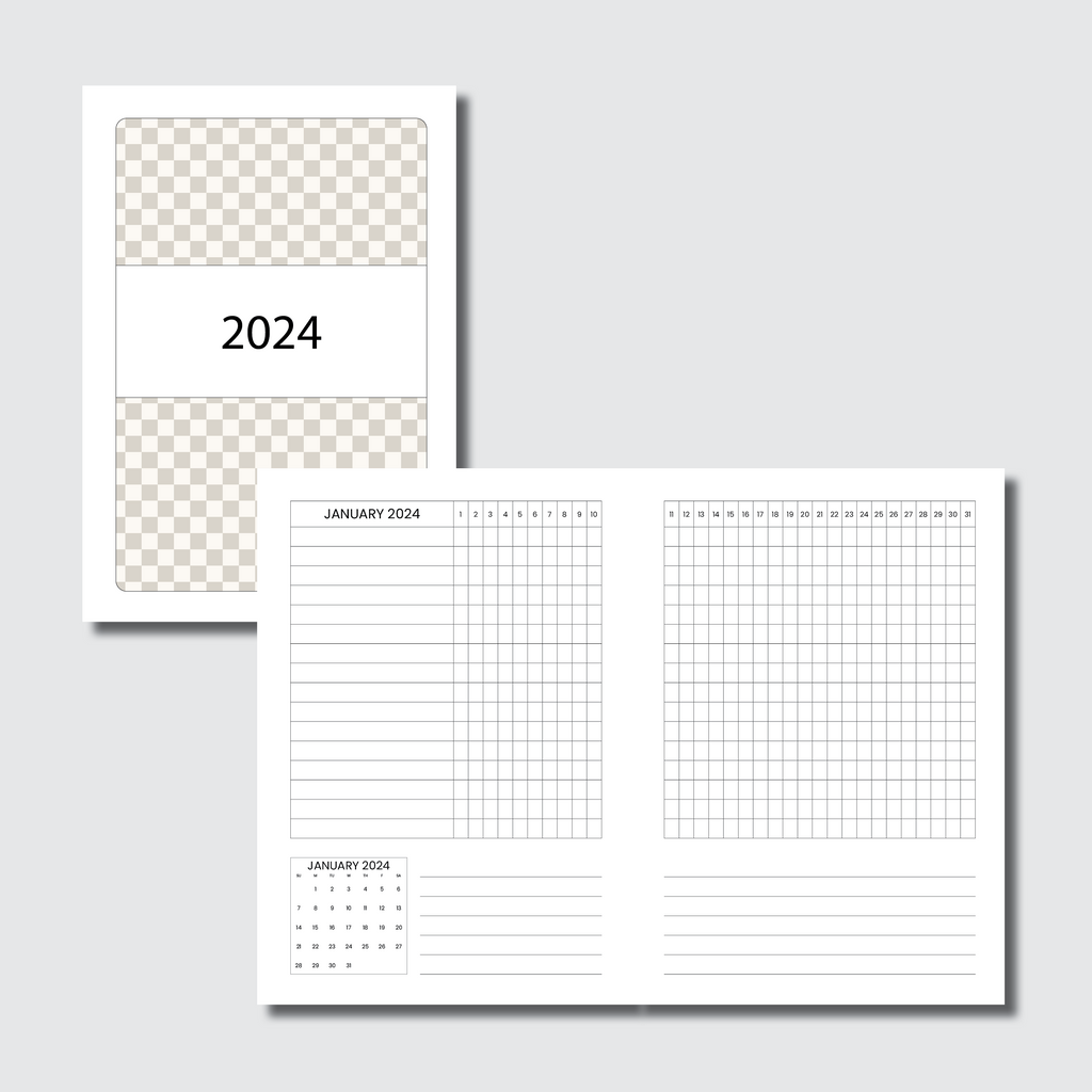 A5 Rings Size | 2024 Dated Tracker Printable Insert ...