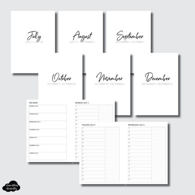 Personal Wide Rings Size | JUL - DEC 2023 Bundle: Weekly/Daily TIMED Printable Insert