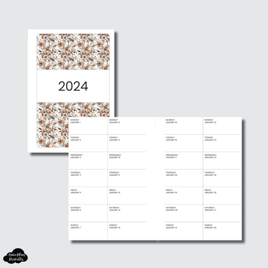 A6 TN Size | 2024 2 WEEKS ON 1 PAGE PRINTABLE INSERT