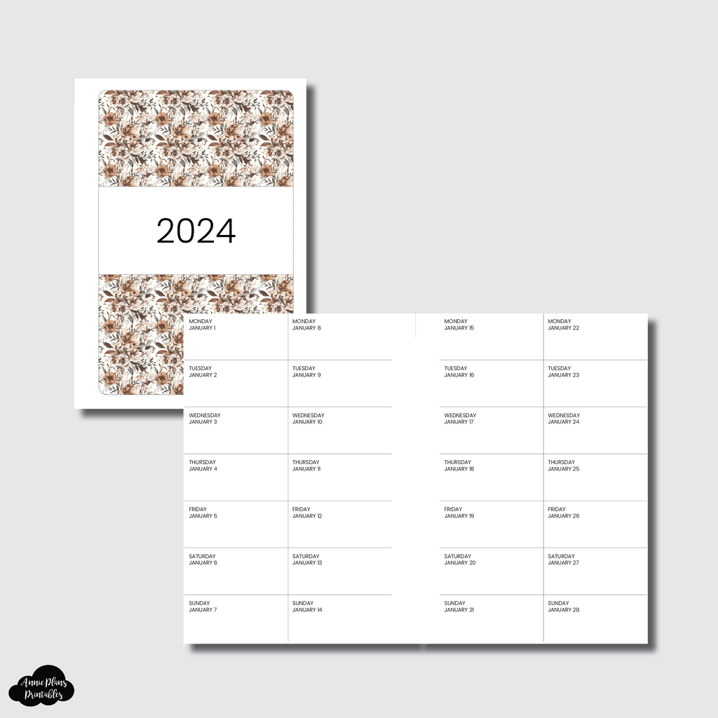Standard TN Size | 2024 2 WEEKS ON 1 PAGE PRINTABLE INSERT ...