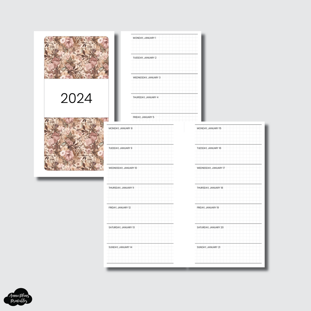 Pocket Plus Rings Size | 2024 1 WEEK ON 1 PAGE PRINTABLE INSERT ...