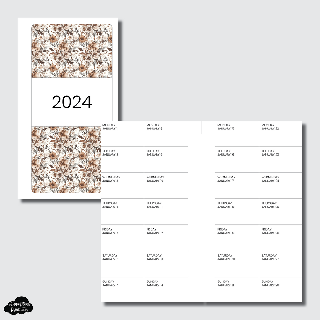 Personal Rings Size | 2024 2 WEEKS ON 1 PAGE PRINTABLE INSERT ...