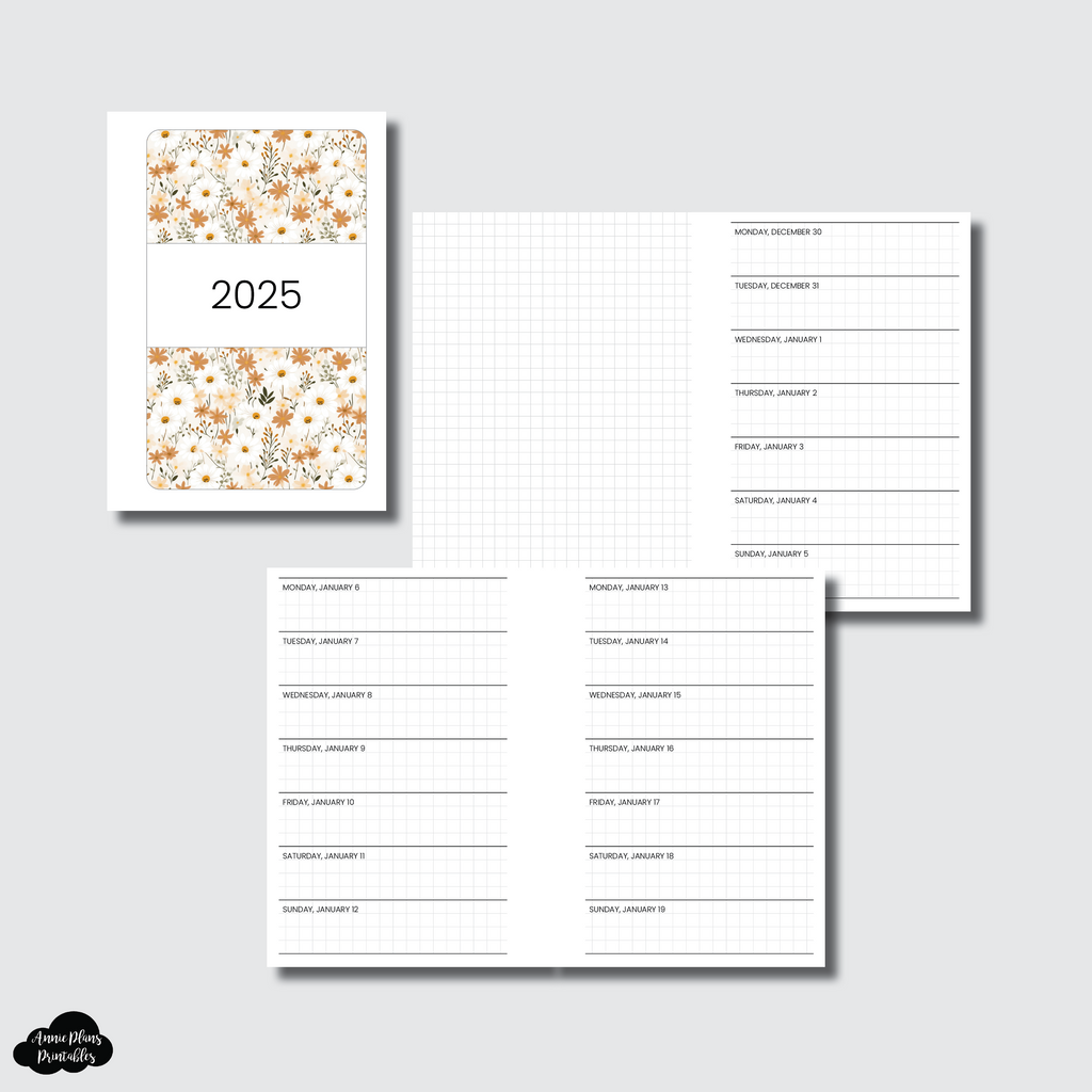 Pocket Plus Rings Size | 2025 1 WEEK ON 1 PAGE PRINTABLE INSERT ...