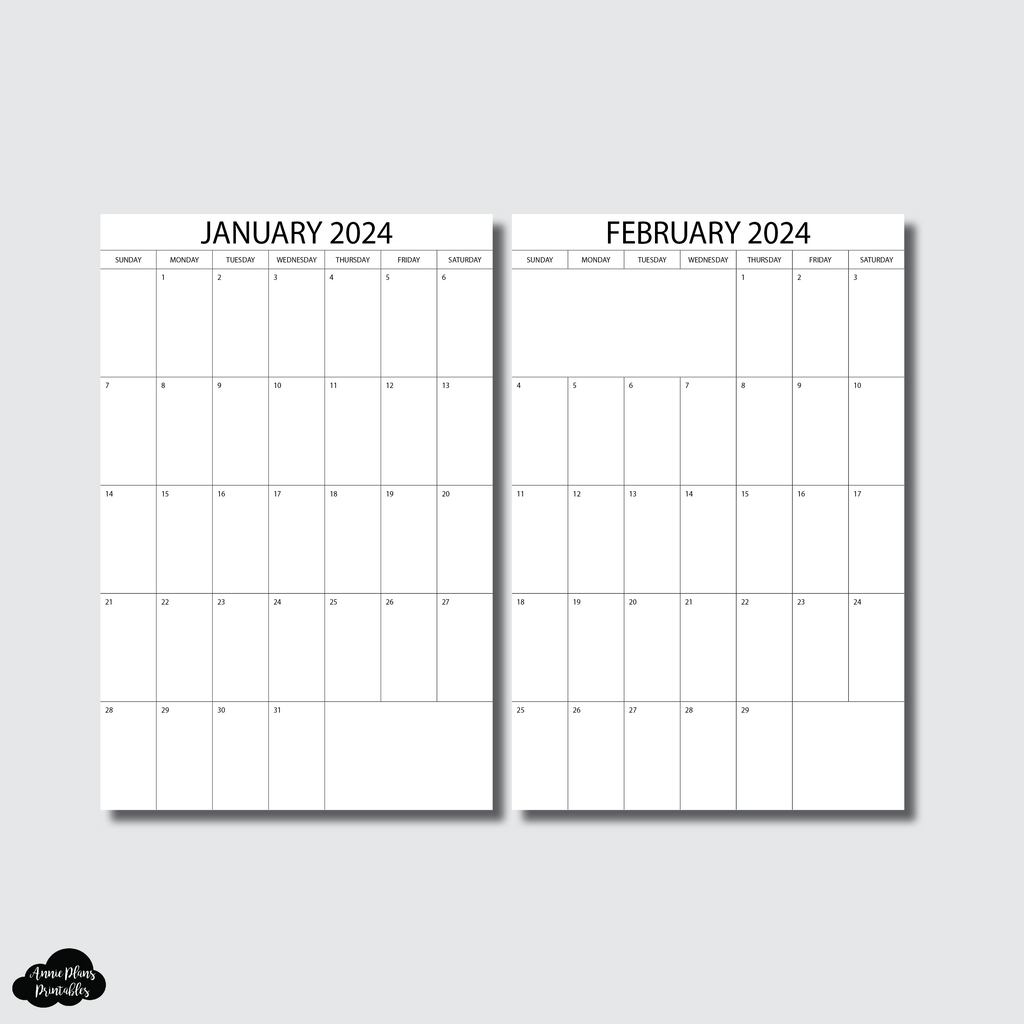B6 Notebook Size 2024 Single Page Monthly Printable Insert b6-notebook-size-2024-single-page-monthly-printable-insert