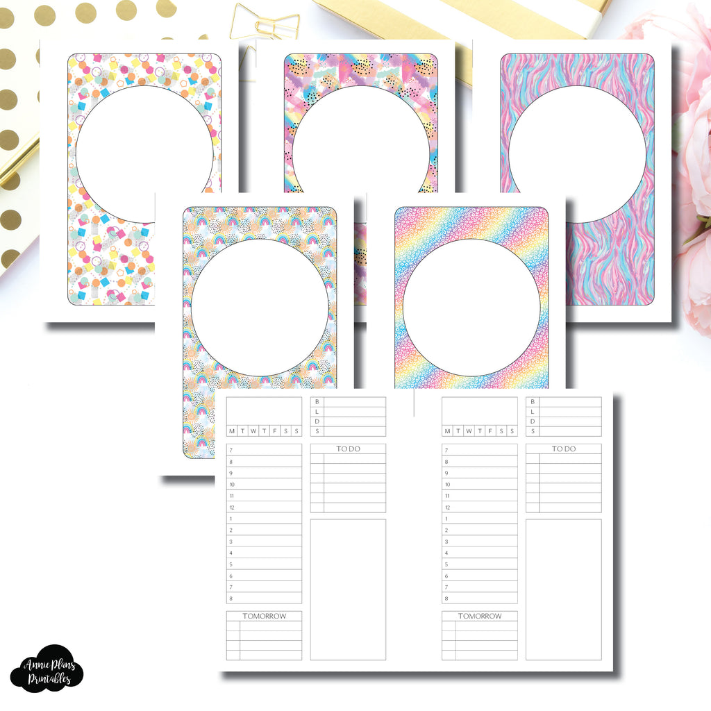 Pocket Plus Rings Size | Undated Structured Timed Daily Printable Inse ...