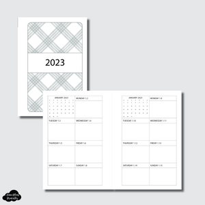 Pocket Plus Rings Size | 2023 Dated Week On 1 Page Double Column Printable Insert