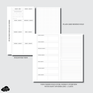 Mini HP Size | 2023 Weekly Priority FOLD OVER Printable Insert