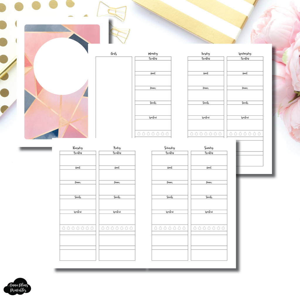 A5 Rings Size | Wellness Tracker Printable Insert ...
