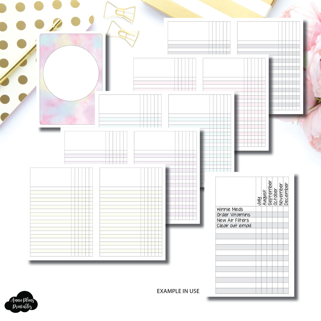 B6 Rings Size | Multi Use Tracker/Check List Printable Insert ...