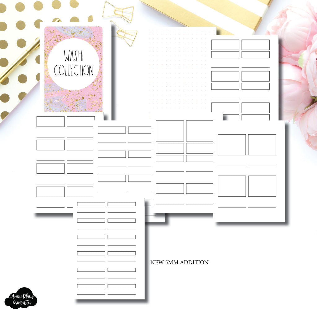 Half Letter Rings Size | Washi Collection Printable Insert ...