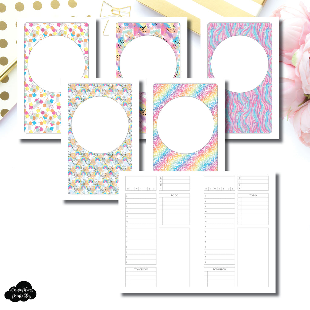 Cahier TN Size | Undated Structured Timed Daily Printable Insert ...