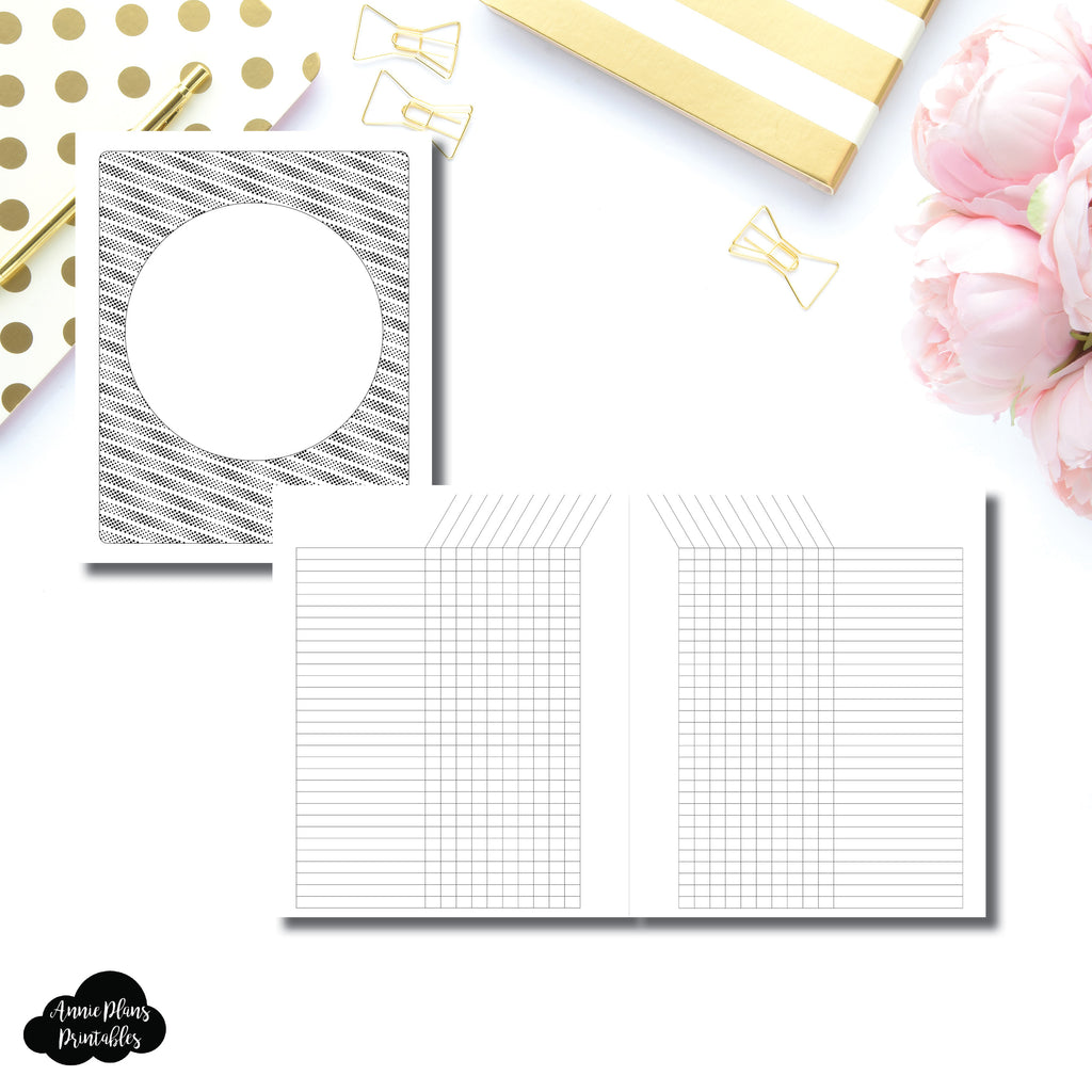 A5 Wide Rings Size Simple Tracker Printable Insert