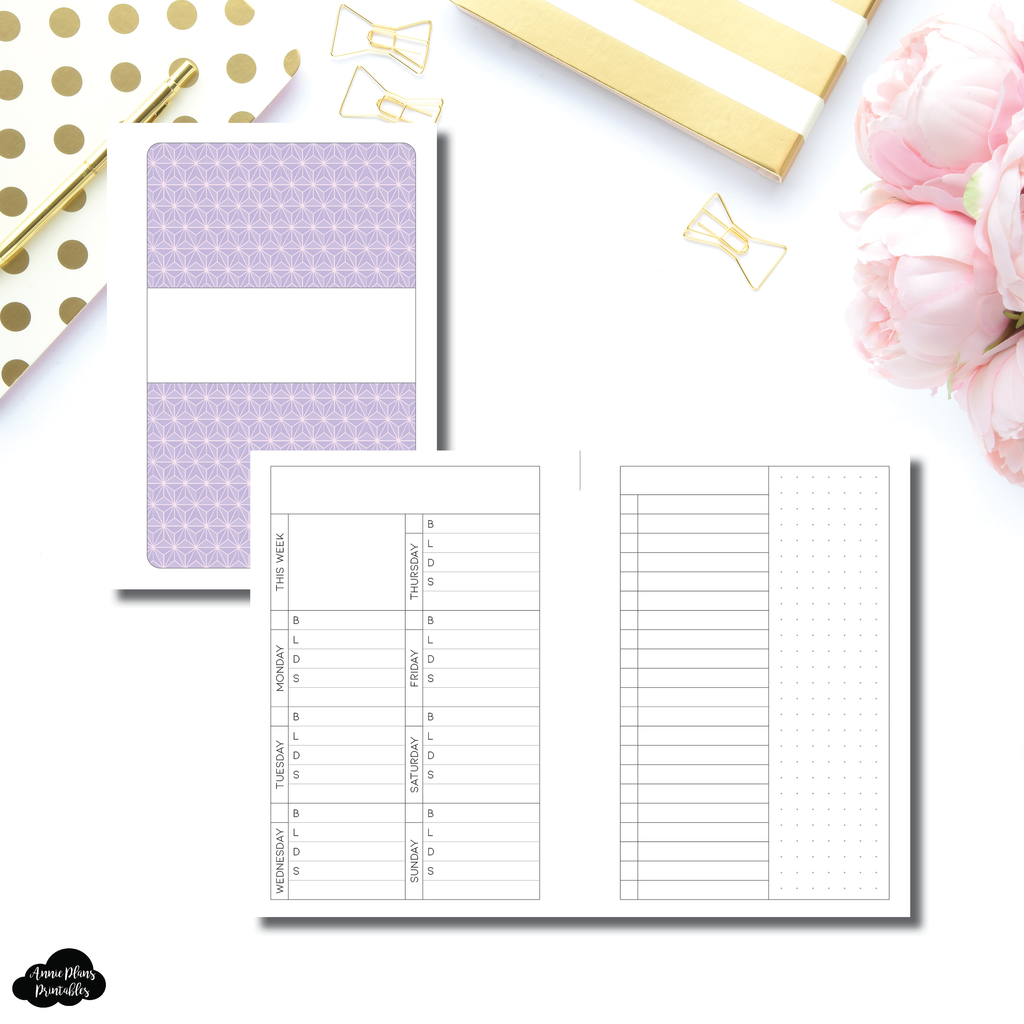 A6 Rings Size | MEAL TRACKER + LIST PRINTABLE INSERT ...