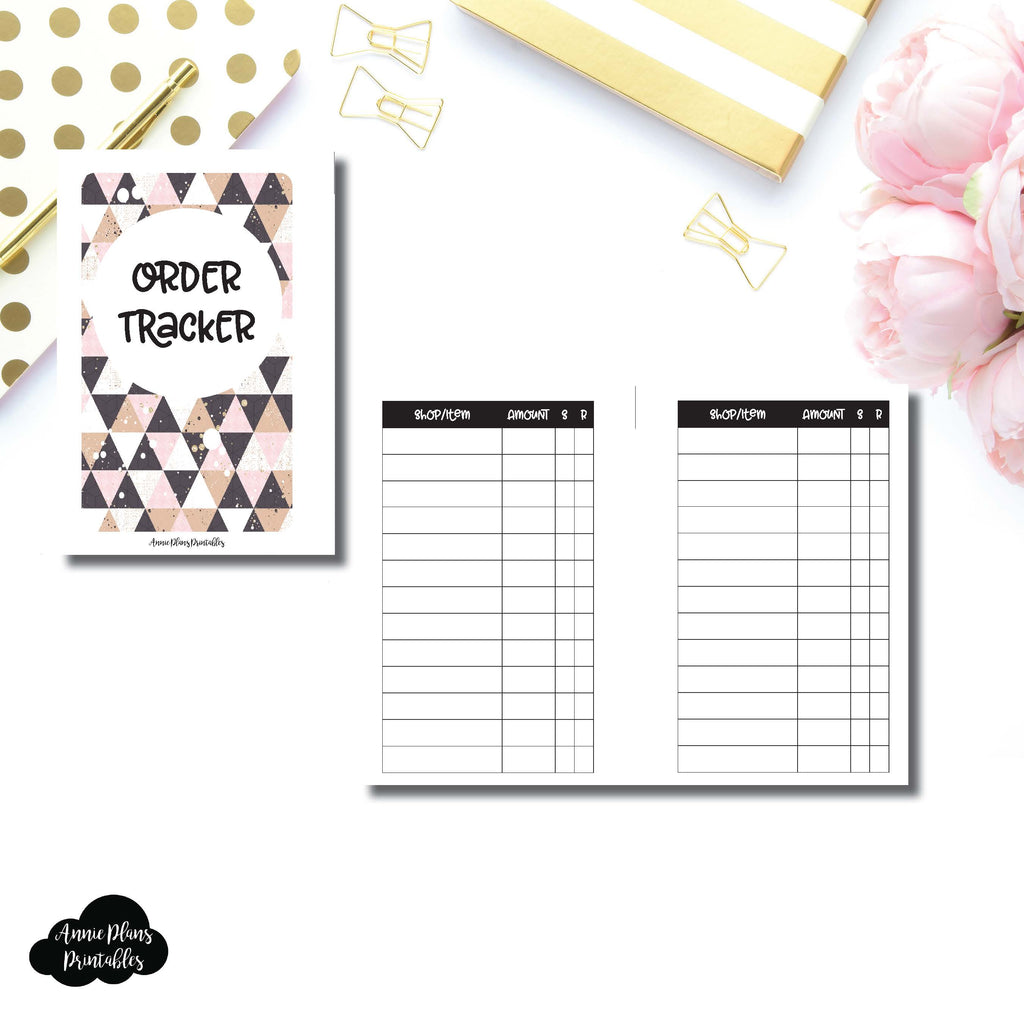 Pocket Rings SIZE | Basic Order Tracker Printable Insert ...