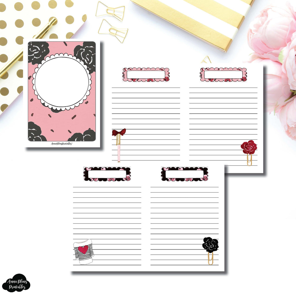 A6 TN Size | Notes &amp; Lists Bundle Printable Inserts ...