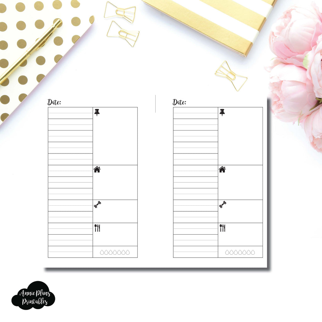 Pocket Rings Size | UNDATED (UNTIMED) Daily Printable Insert ...