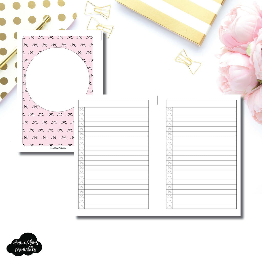 Personal Wide Rings Size | Bow List Printable Insert ...