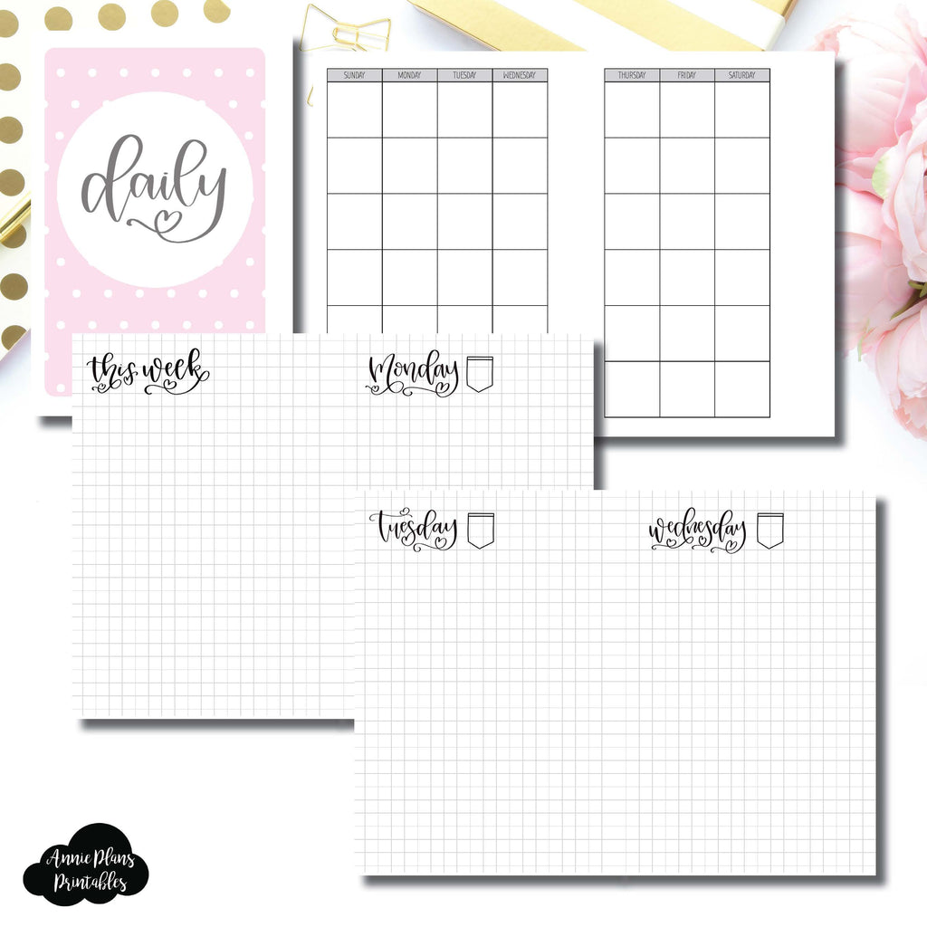 Pocket Plus Rings Size | SeeAmyDraw Undated Daily Grid Collaboration P ...