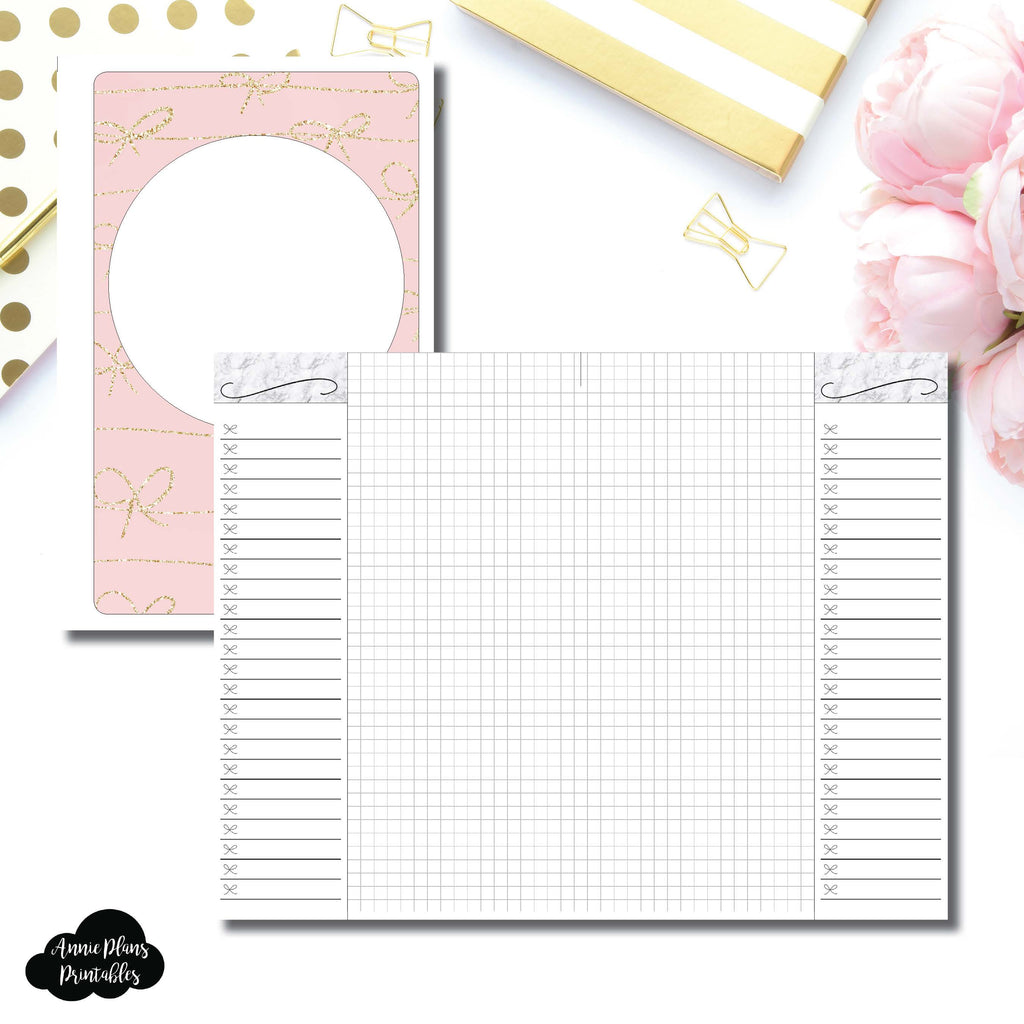 Half Letter Rings Size List Grid Collaboration Printable Insert