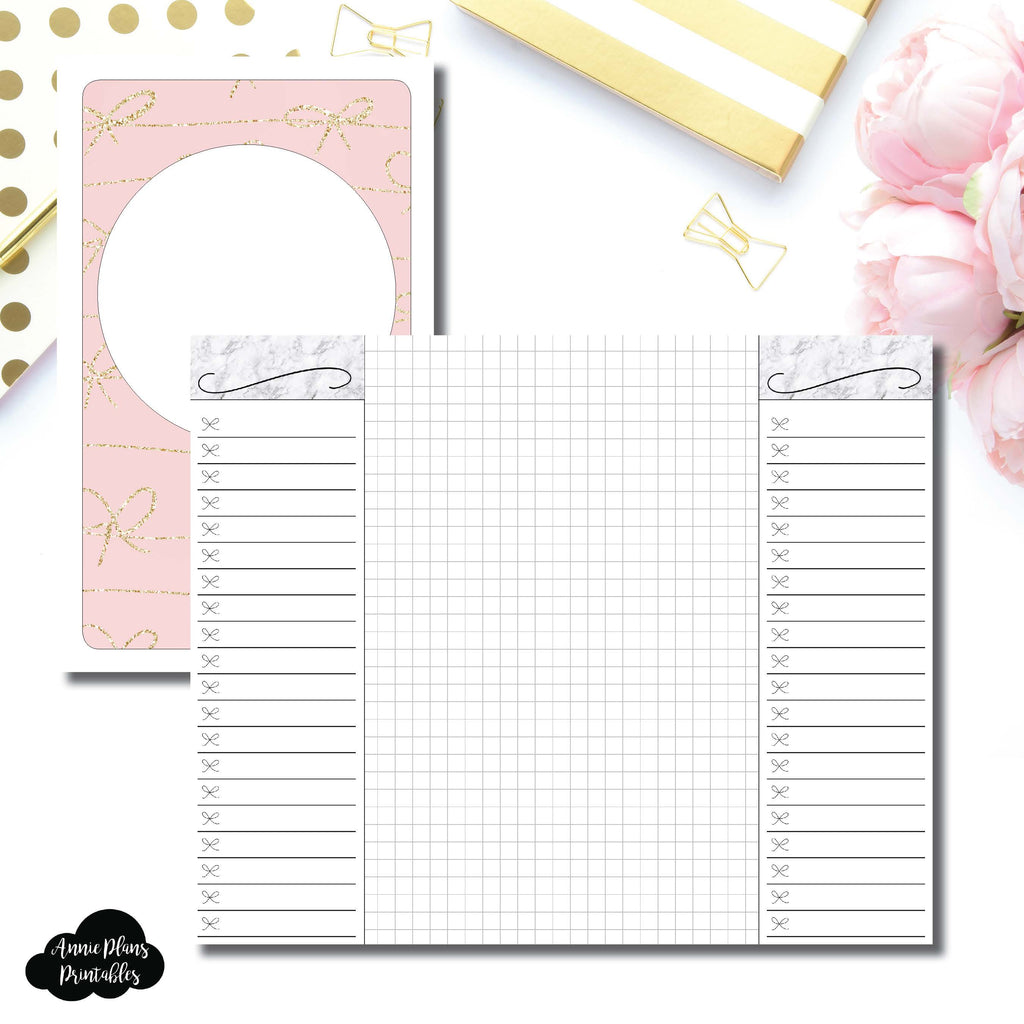 B6 Slim TN Size | List + Grid Collaboration Printable Insert ...