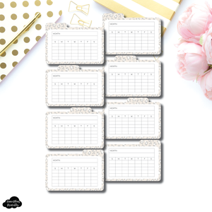 Tab Cards | Undated Monthly Tracker Wild Beige Tab Card Printable