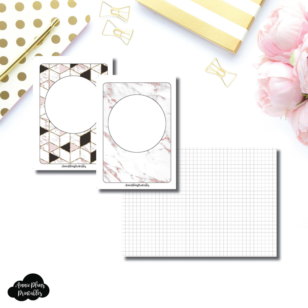A6 TN Size | Plain GRID Printable Inserts © – AnniePlansPrintables, LLC