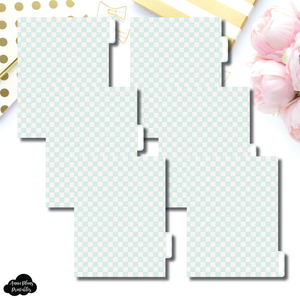 B6 Ring Dividers | Luxe Mint 6 Side Tab Printable Dividers