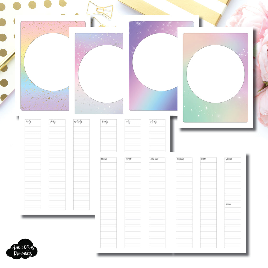 Classic HP Size | Undated Weekly Lined Vertical Printable Insert ...