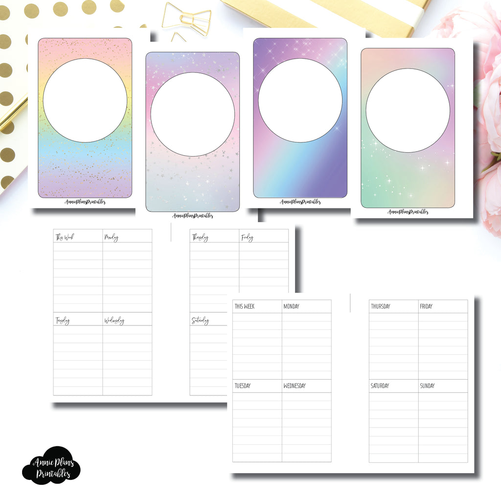 Pocket Rings Size | Undated Weekly Lined Vertical Printable Insert ...