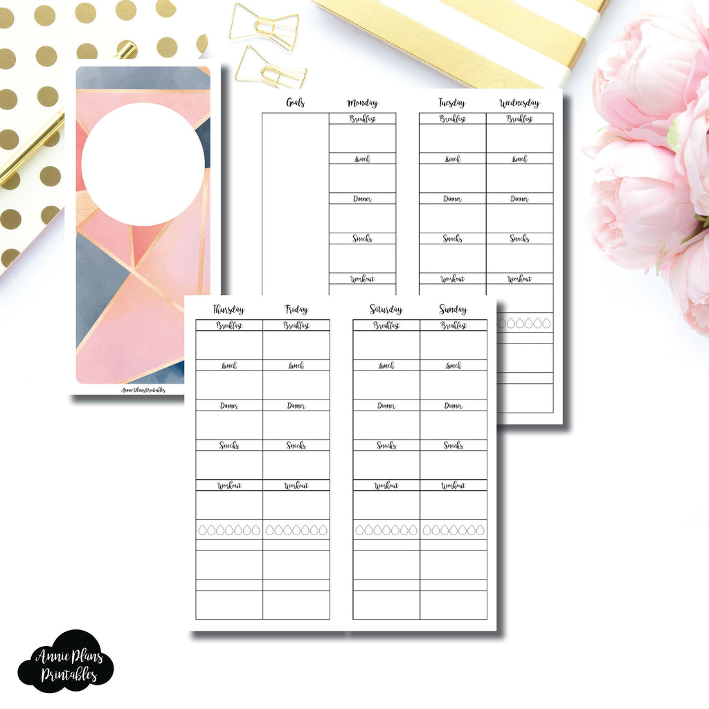 HWeeks Wide Size | Wellness Tracker Printable Insert ...