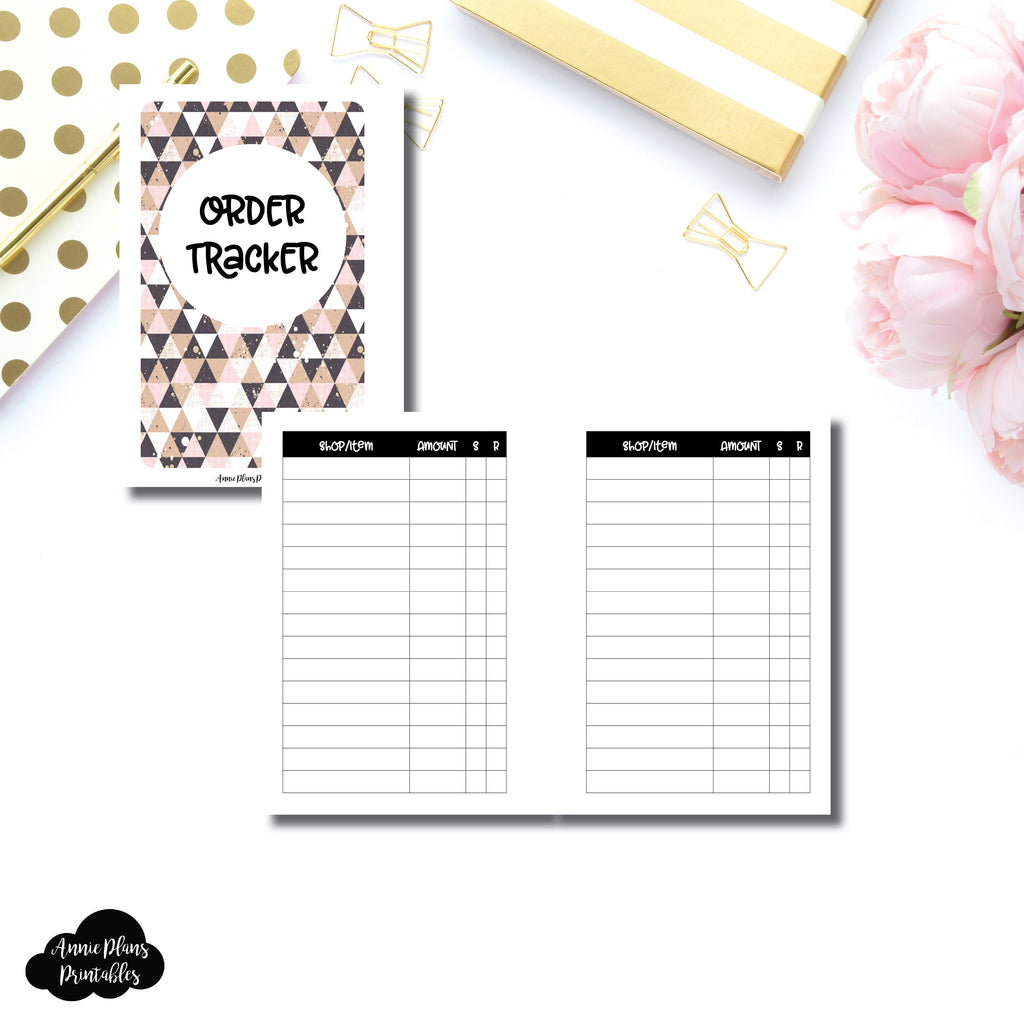 Pocket Plus Rings SIZE | Basic Order Tracker Printable Insert ...
