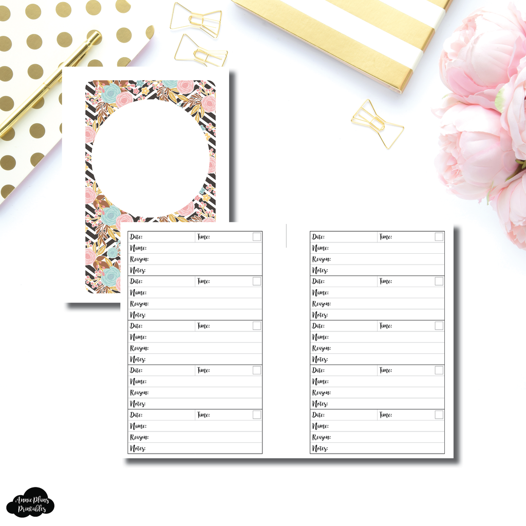 Pocket Plus Rings Size | Appointment Tracker Printable Insert ...