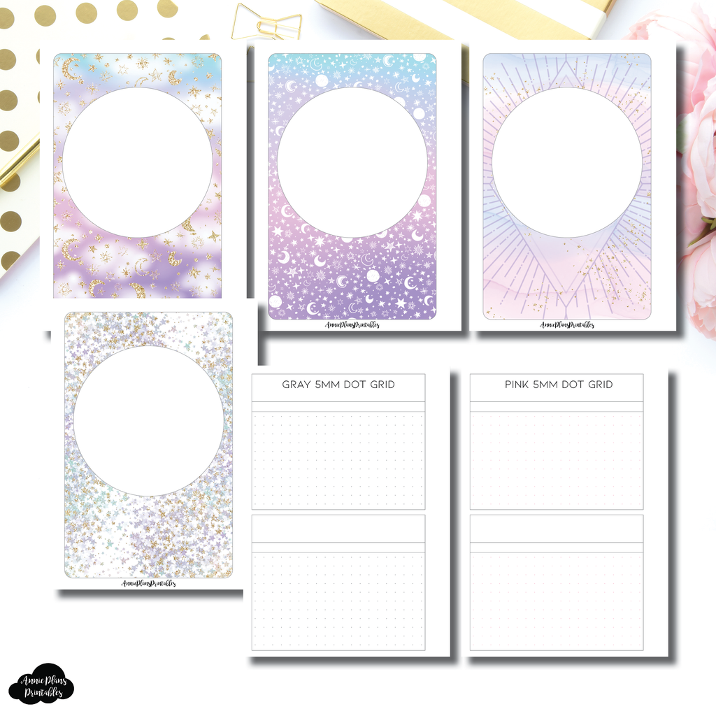 A6 TN Size | Double Box Dot Grid Printable Insert ...
