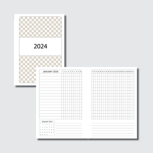 Personal Wide Rings Size | 2024 Dated Tracker Printable Insert