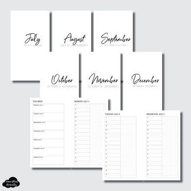 Personal Rings Size | JUL - DEC 2023 Bundle: Weekly/Daily TIMED Printable Insert