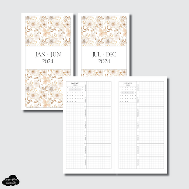 Standard TN Size | 2024 Week on 1 Page GRID with Calendar Printable Insert