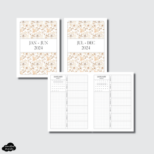 Passport TN Size | 2024 Week on 1 Page GRID with Calendar Printable Insert