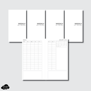Personal Rings Size | 2024 NEW Weekly Vertical Scheduler Printable Insert