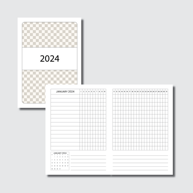 A6 TN Size | 2024 Dated Tracker Printable Insert