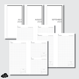 Personal Rings Size | JUL - SEP 2023 EASY GRID DAILY Printable Insert
