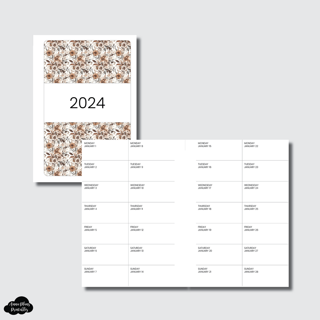 Pocket TN Size | 2024 2 WEEKS ON 1 PAGE PRINTABLE INSERT