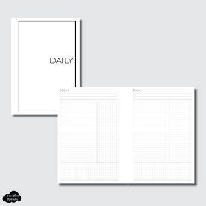 Personal Wide Rings Size | BASIC UNDATED DAILY Printable Insert