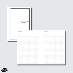 A6 Rings Size | BASIC UNDATED DAILY Printable Insert