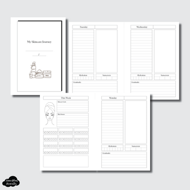 A6 Rings Size | Skincare Journey PRINTABLE INSERT