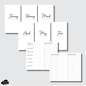 Personal Rings Size | JAN - JUN 2025 Bundle: Weekly/Daily TIMED Printable Insert