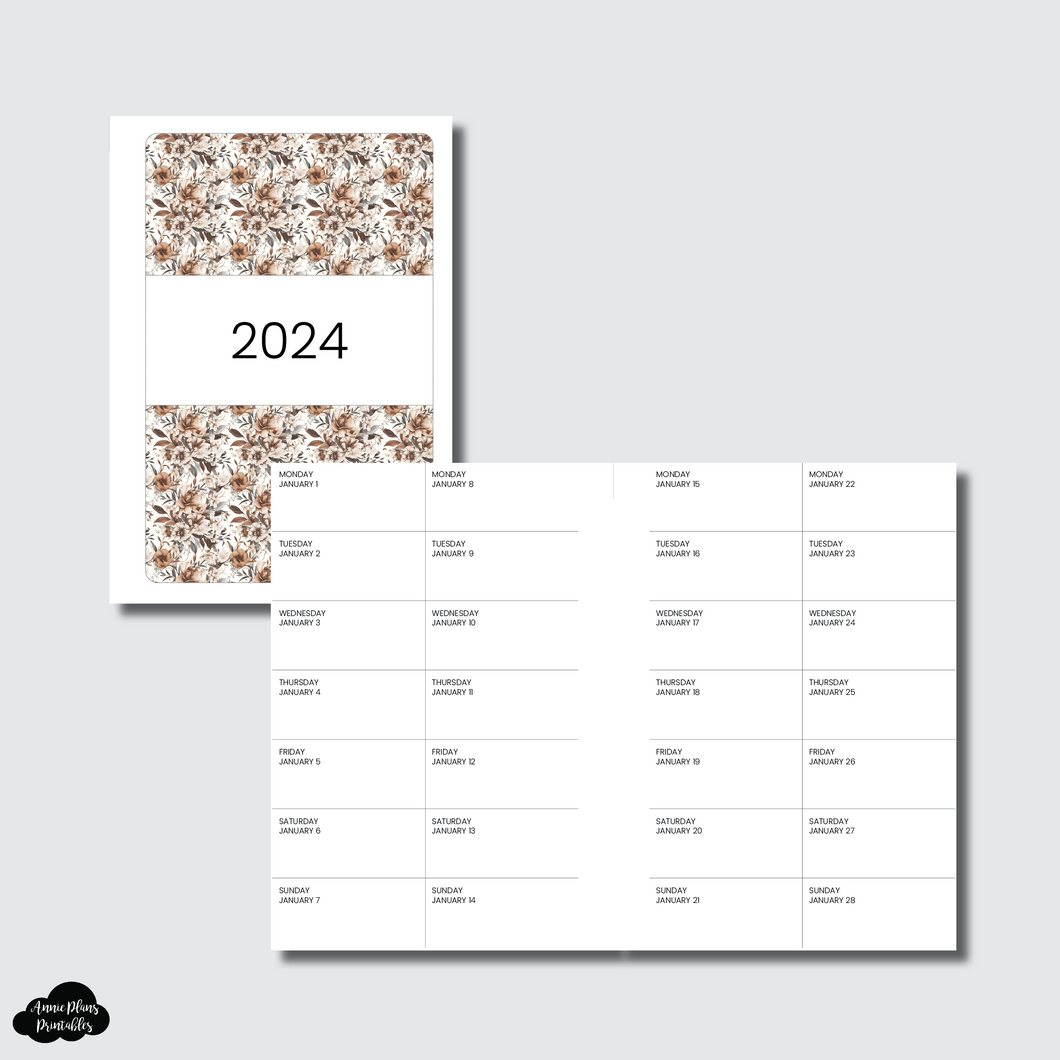 A5 Rings Size | 2024 2 WEEKS ON 1 PAGE PRINTABLE INSERT