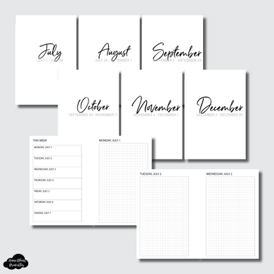 Pocket Rings Size | JUL - DEC 2024 Bundle: Weekly/Daily GRID Printable Insert