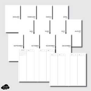 Personal Rings Size | NEW 2024 Vertical Week on 4 Pages Printable Insert