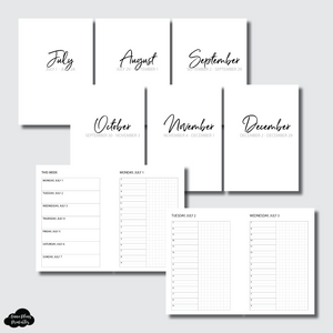 Pocket Plus Rings Size | JUL - DEC 2024 Bundle: Weekly/Daily TIMED Printable Insert