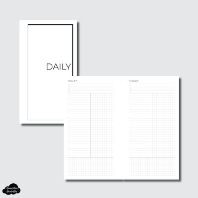 Personal Rings Size | BASIC UNDATED DAILY Printable Insert